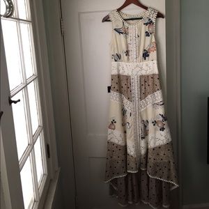 Anthropologie Leif Notes high low sleeveless dress