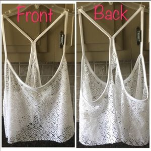 NWT💗 Pink VS White Swimsuit Coverup