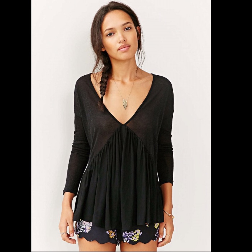 Urban Outfitters Kimchi Blue Double-v Babydoll Top