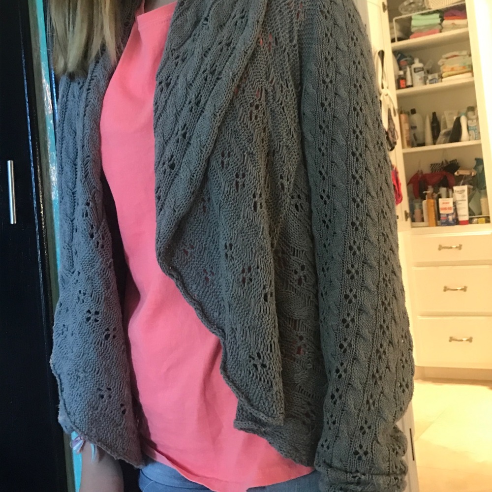 gray sweater