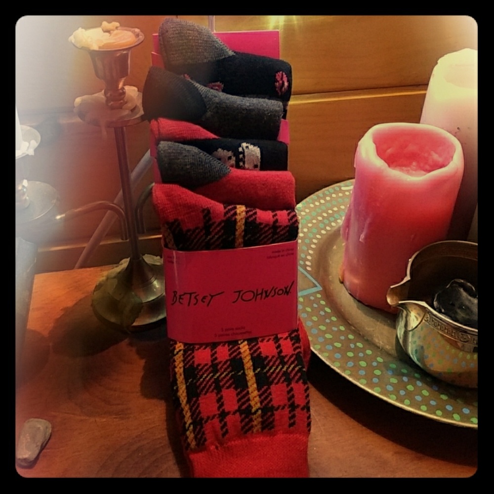 Betsey Johnson 5 pair socks