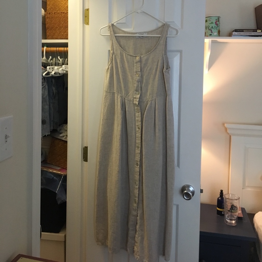 cream maxi dress
