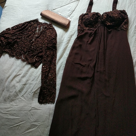 Brown party dress - Picture 1 of 4