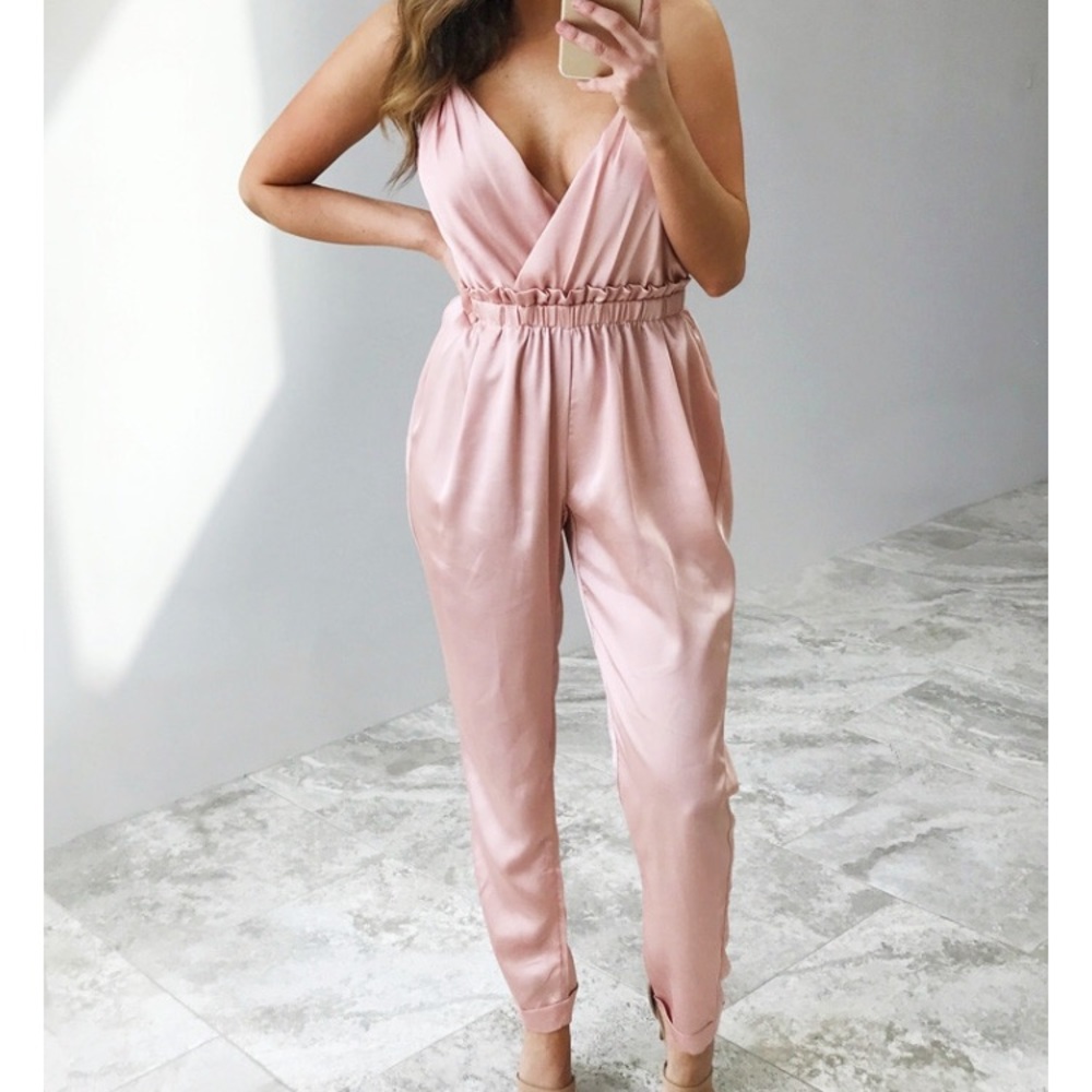 Blush Jumpsuit NWT - pink and silky 😍
