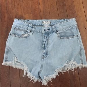 Free People High Waisted Denim Shorts