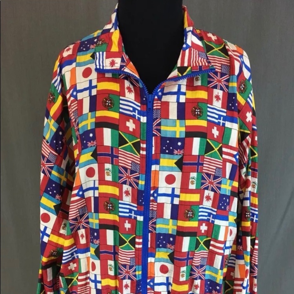 Vintage 80's/90's Flag Nylon Jacket