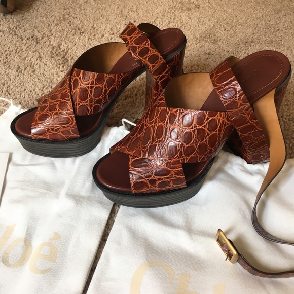 Chloe Shoes Chloe Mandarin Chestnut Brown Platforms Poshmark