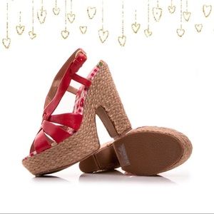 Red heel sandal