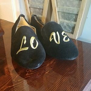 FARYL BLACK LOVE FLATS SIZE 9.5