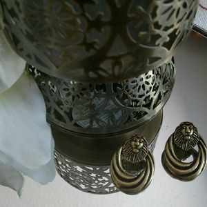 ♨ New Gold & Black Lion Earrings