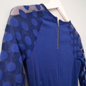 Deep purple three quarter sleeve dress