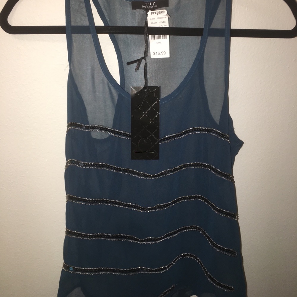 Blue sparkly tank