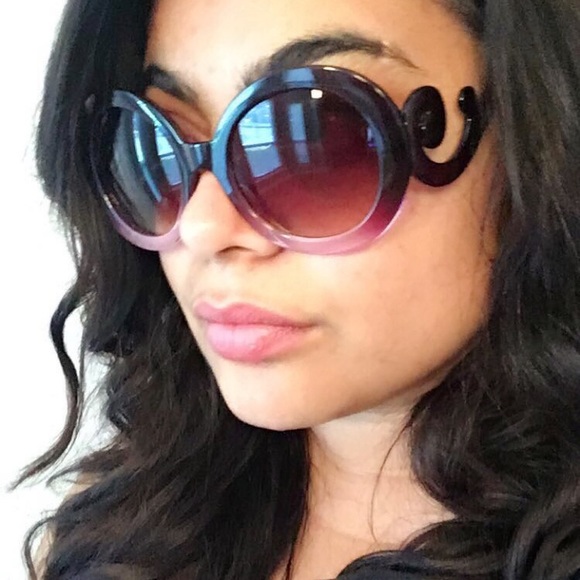 wcfashions Accessories - "Heather"  Round Celebrity Baroque Sunglasses