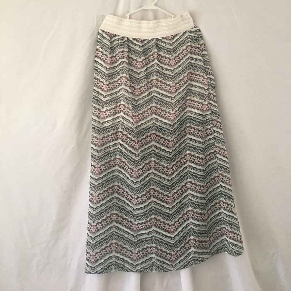 Maxi length skirt