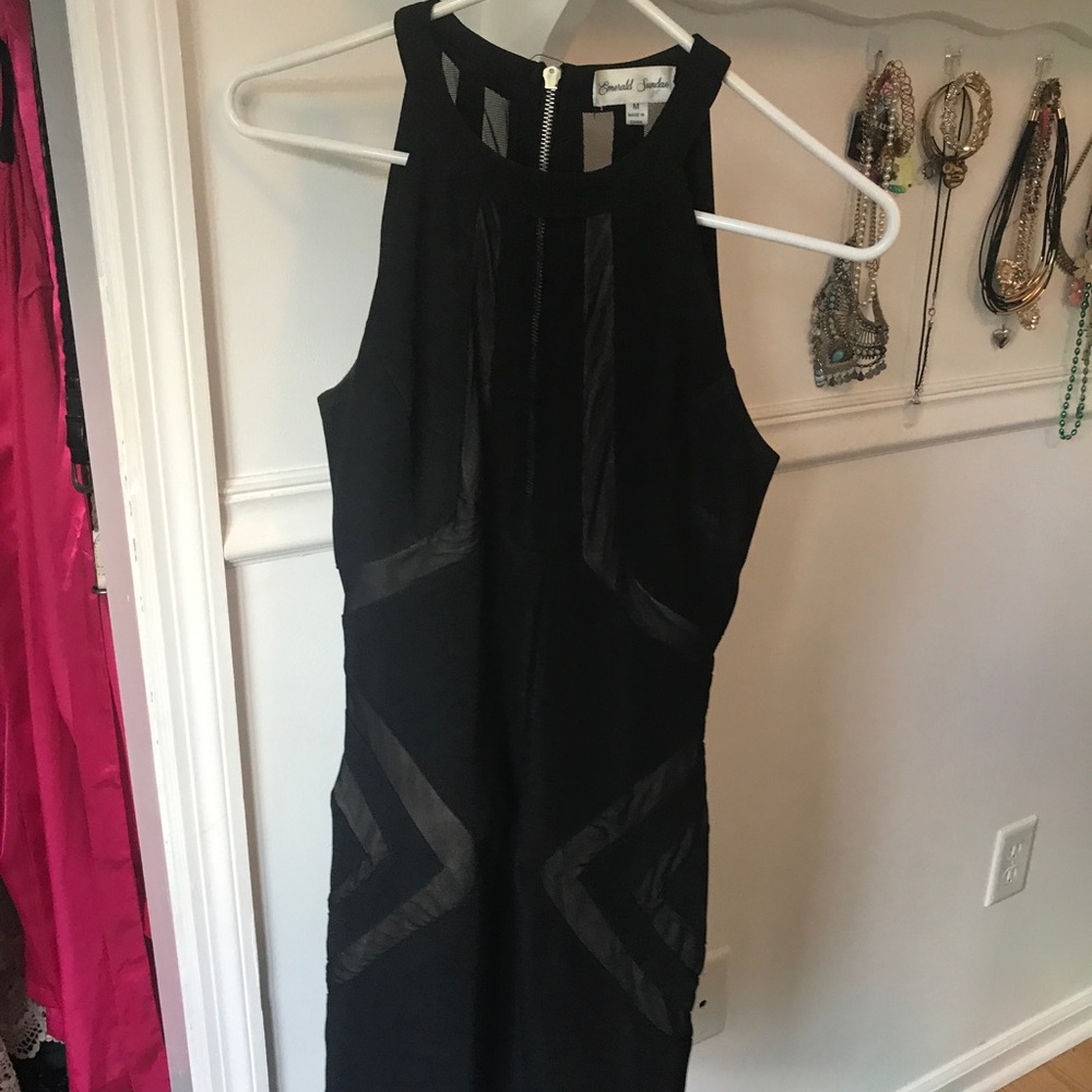 Black mesh mini dress - Picture 1 of 2