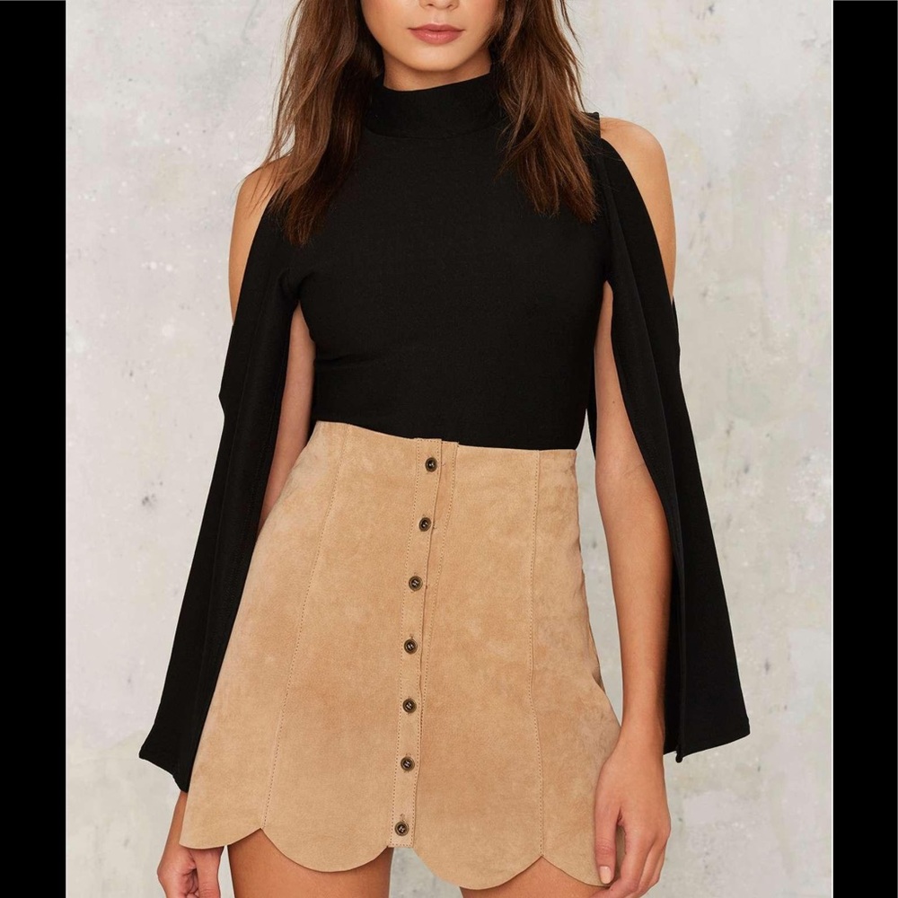 M-123 Noah suede mini skirt - Picture 1 of 5
