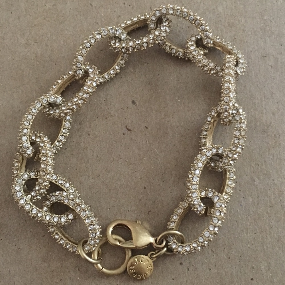 J Crew Rhinestone Link Bracelet