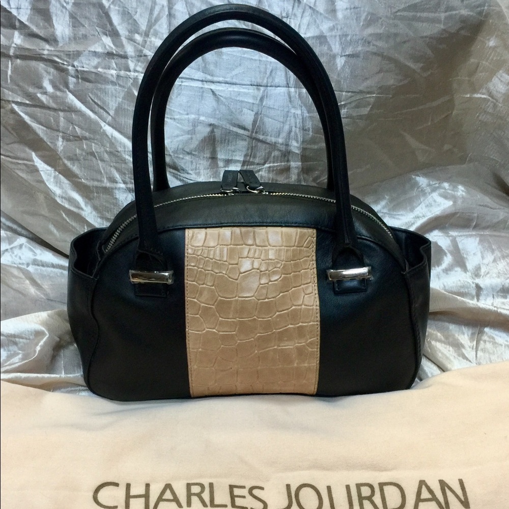 Charles Jourdan, Paris,France, Black Leather Purse