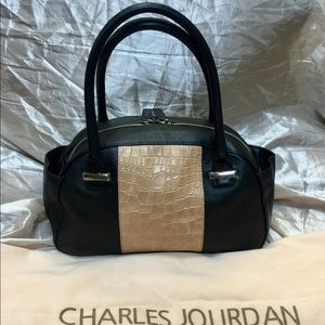 Charles Jourdan, Paris,France, Black Leather Purse