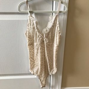 Creme Velvet Bodysuit