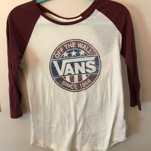 Vans 3/4 sleeve shirt