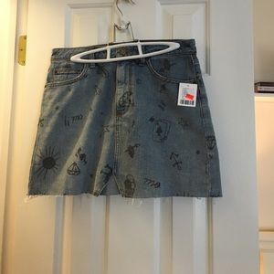 BDG denim skirt from urban outfitters