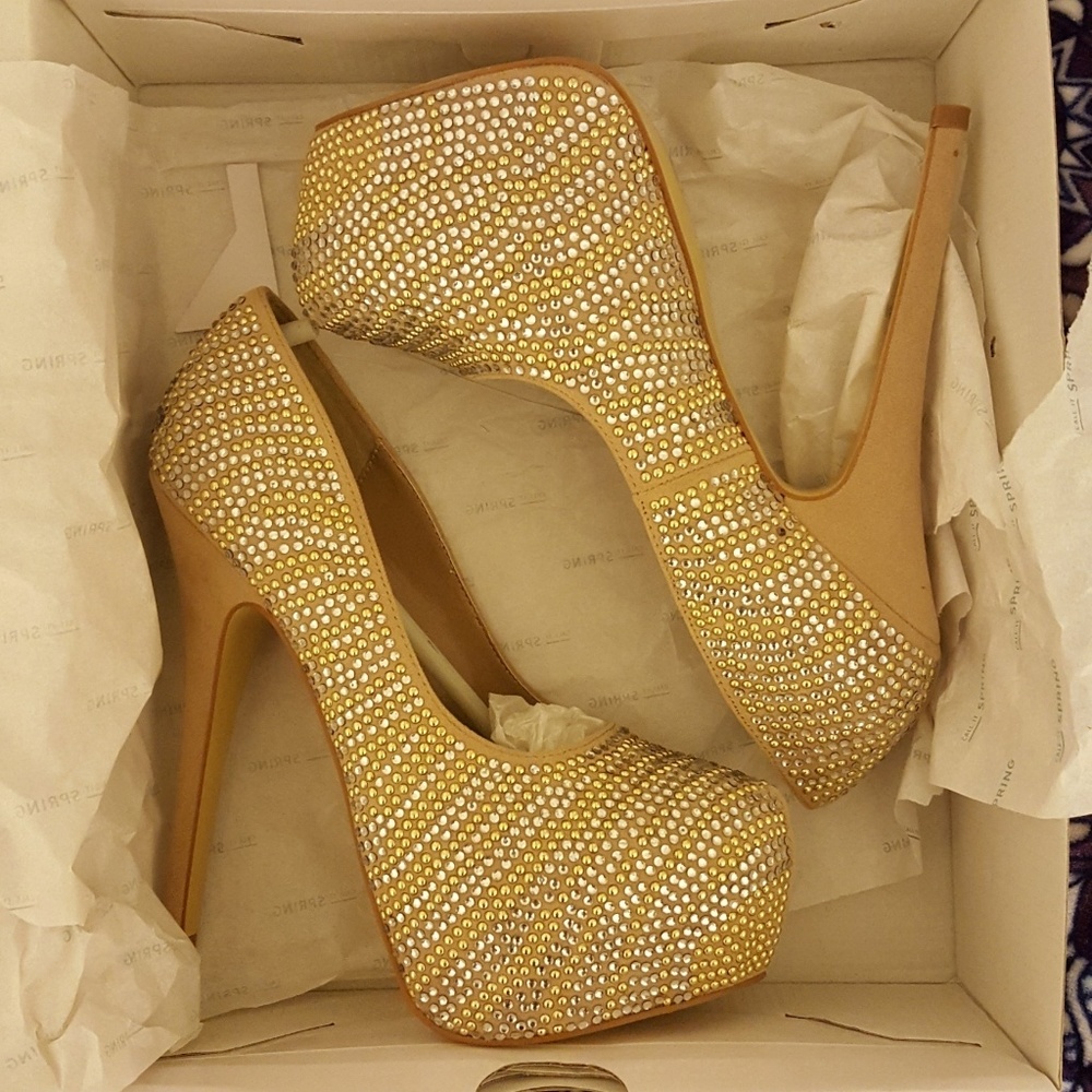 Call It Spring Nude Demy Stiletto Platforms