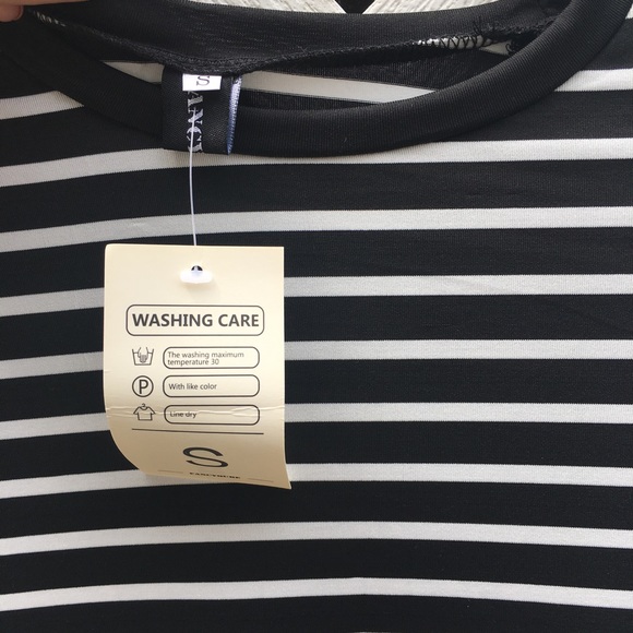 Striped stretchy t shirt dress size small NWT - Picture 3 of 3