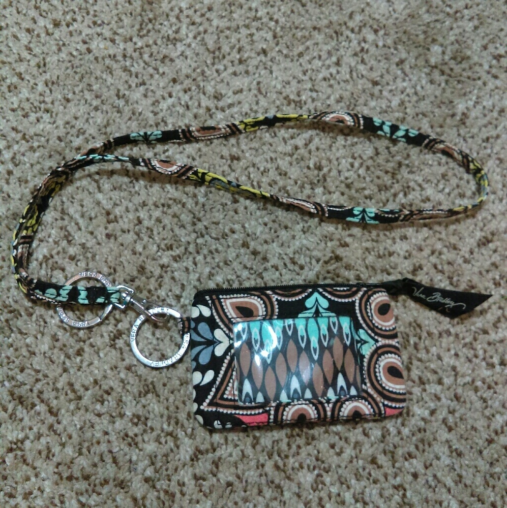 Vera Bradley id wallet and lanyard