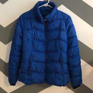Blue polo puff jacket