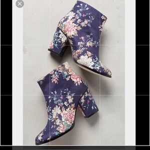 Anthropologie Billy Ella floral booties