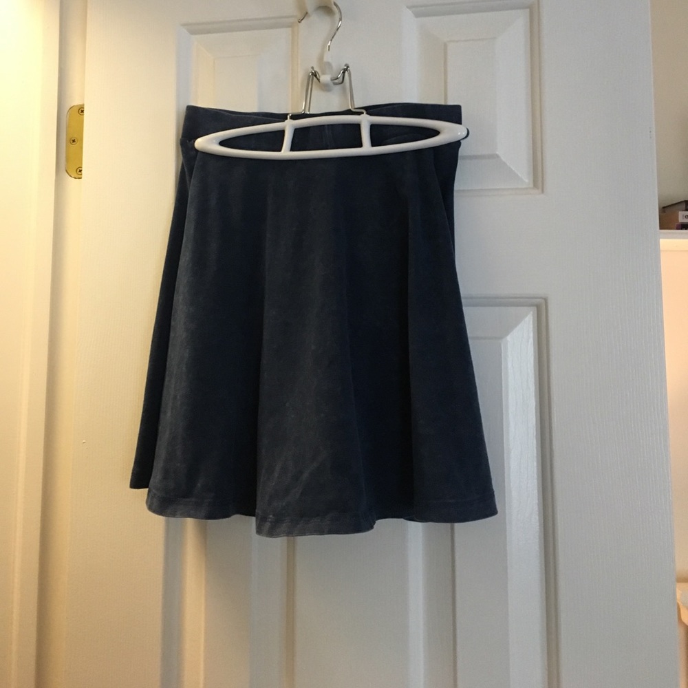 h&m faux denim cotton skirt