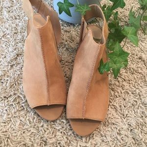 Franco Sarto peep toe booties