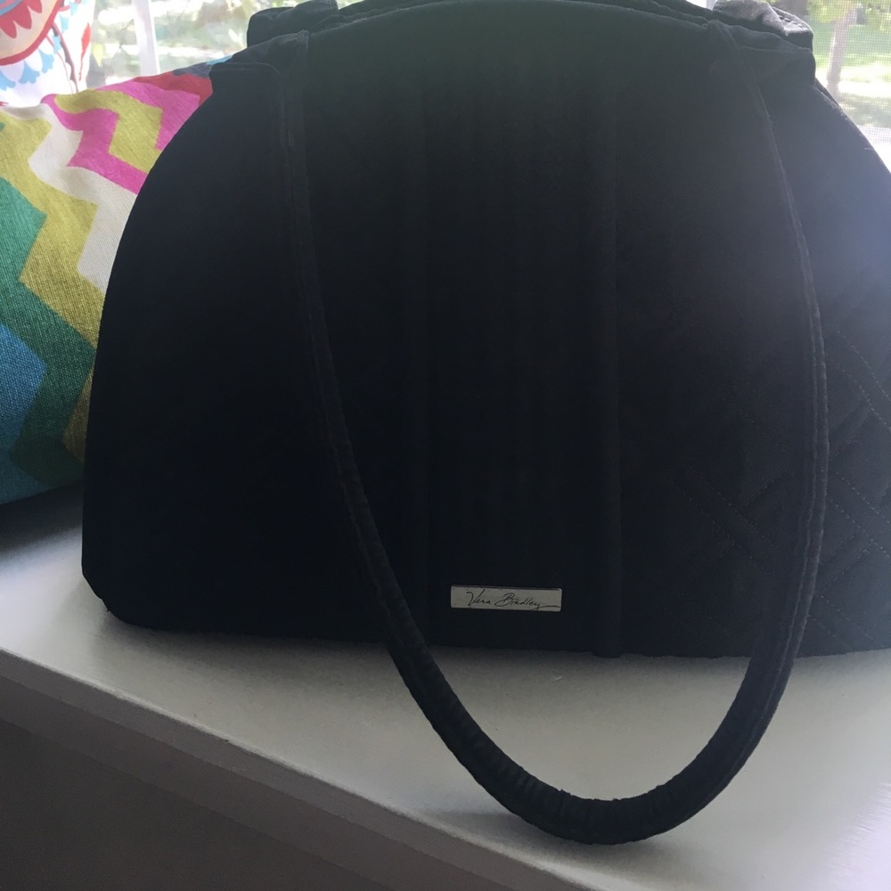 Vera Bradley black satchel style purse
