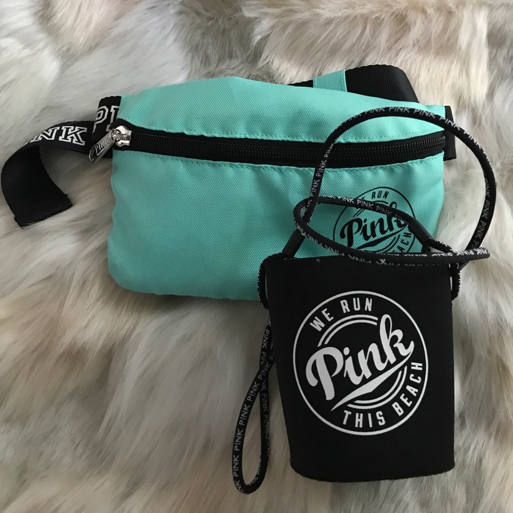 PINK Victoria Secret Fanny Pack and Koozie
