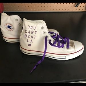 2010 Unftd Chuck Taylors YOU CAN'T BEAT LA Lakers