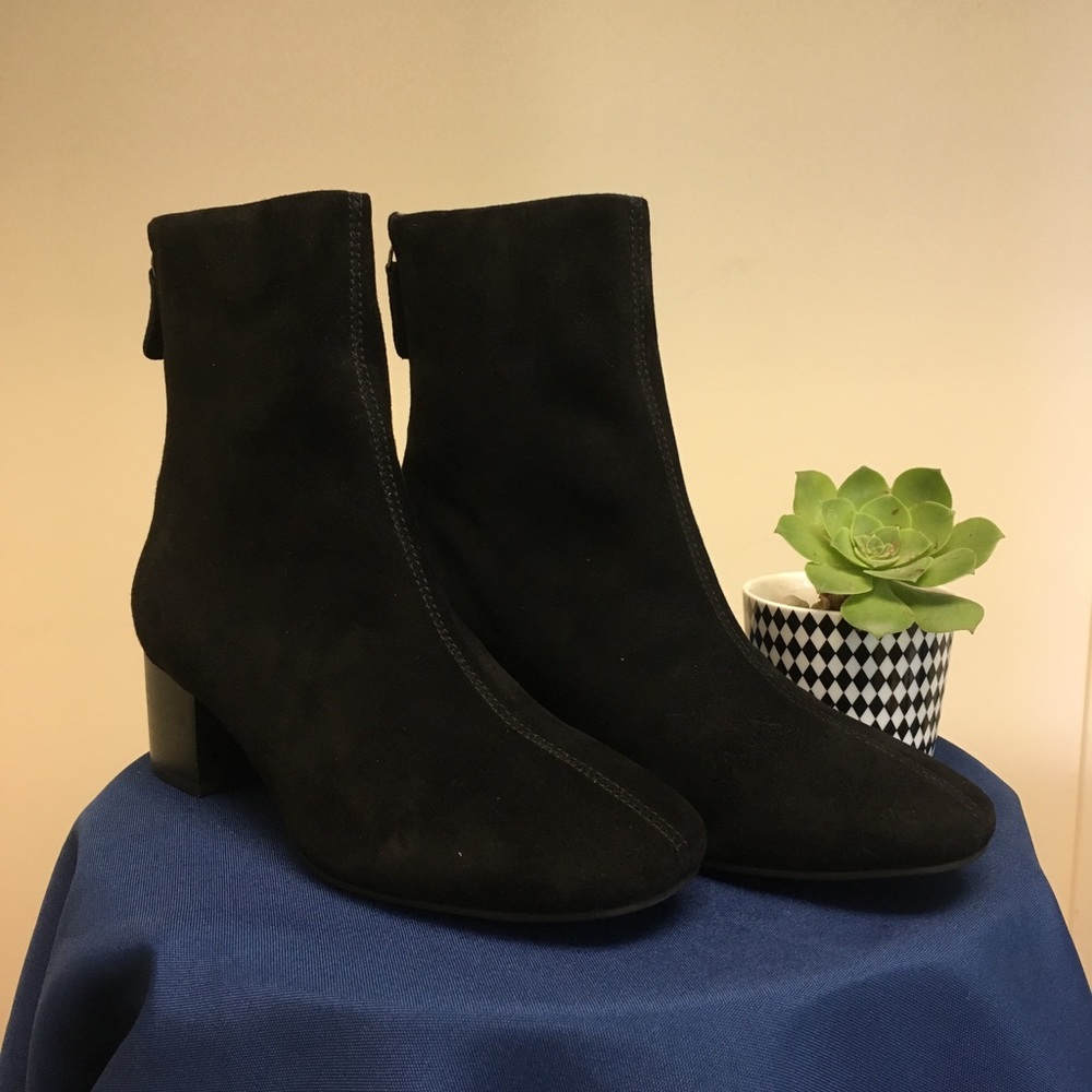 Imaginary Suede Black Ankle Boots