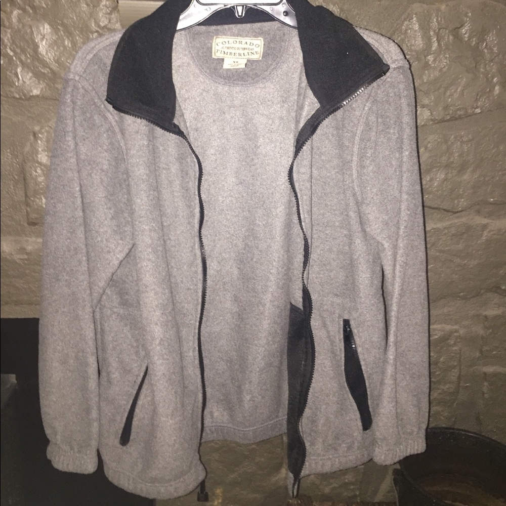 Grey, wool, zip up Colorado Timberline jacket
