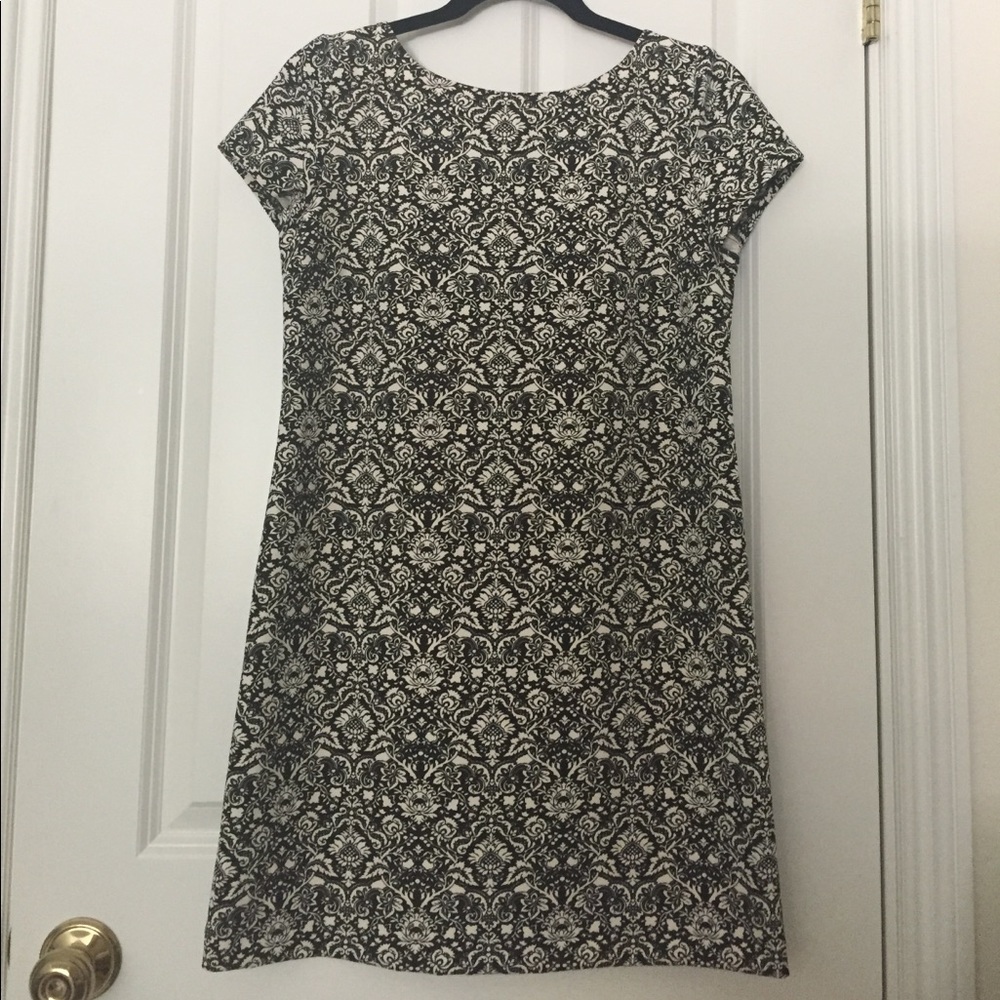 Zara Damask Print Shift Dress