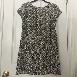 Zara Damask Print Shift Dress