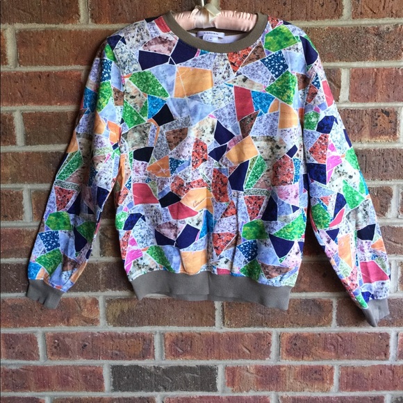 Carven Tops - Carven 100% cotton top geometric detail size S