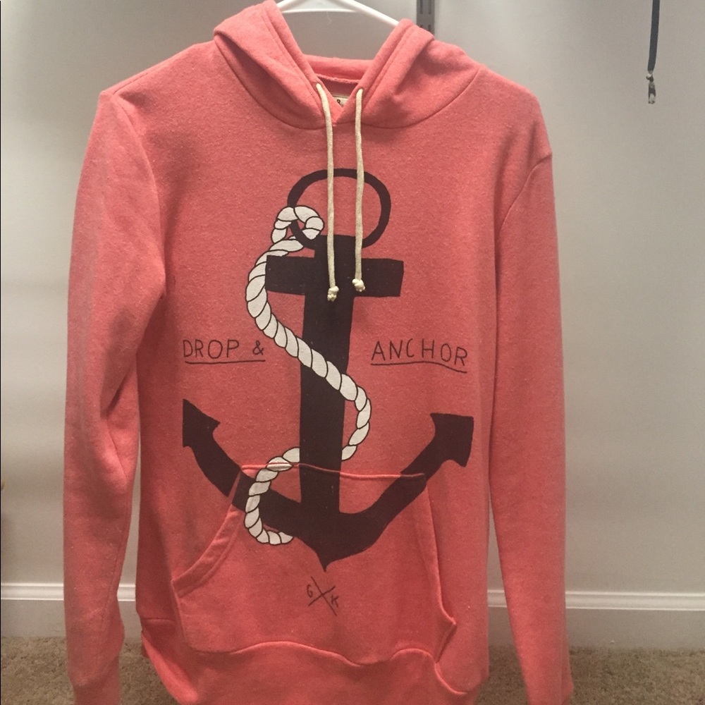 Coral hooded jacket/pull over