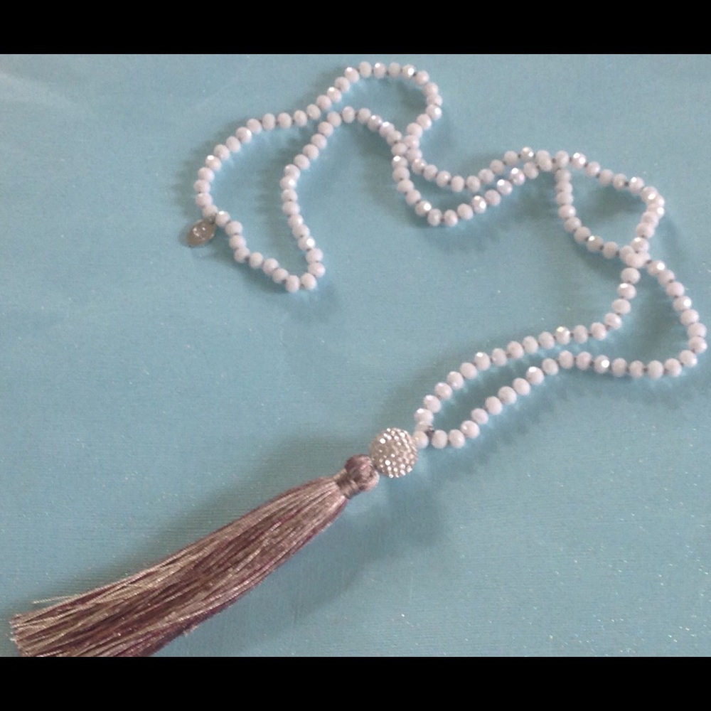 Gold Cake tassel necklace