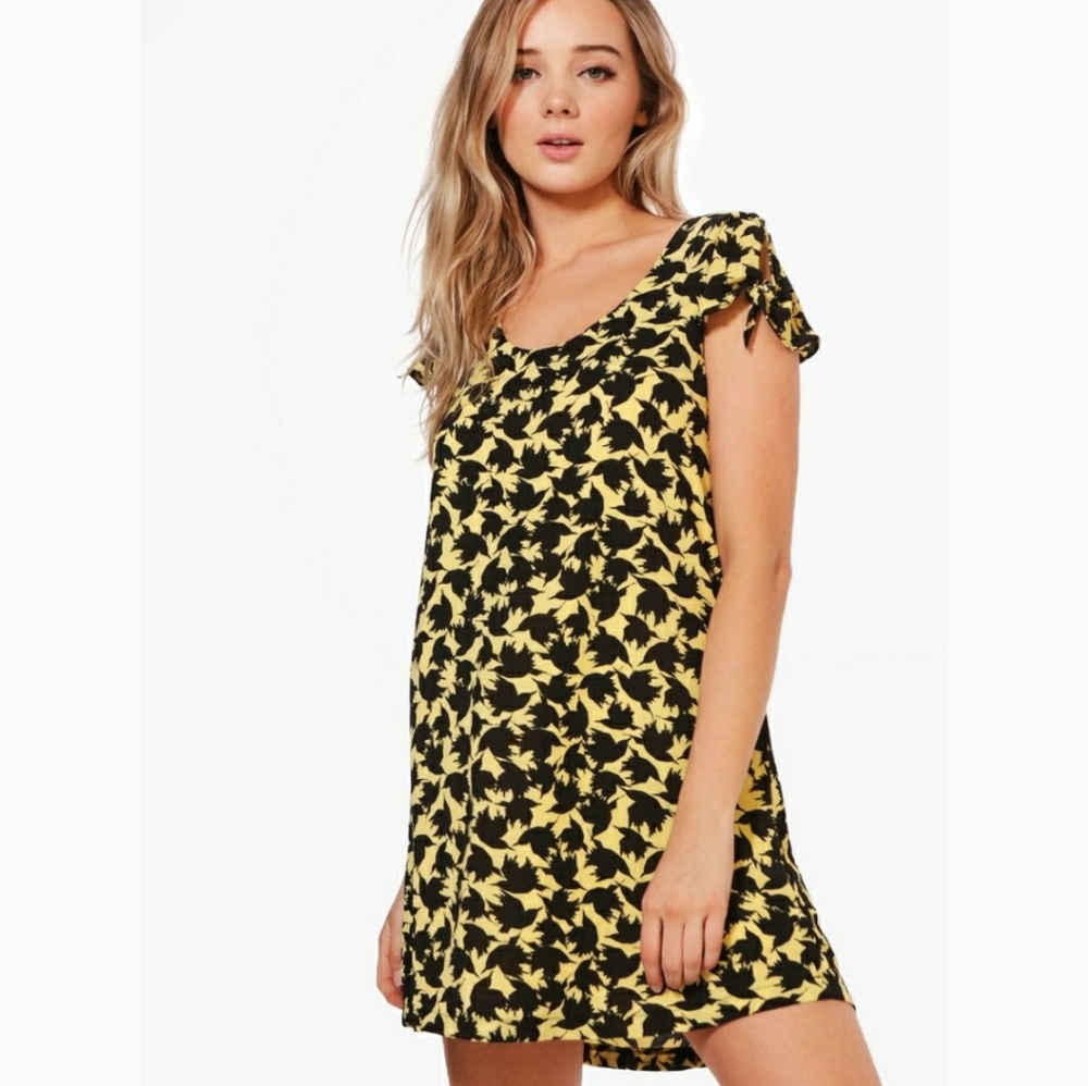 Bird print dress
