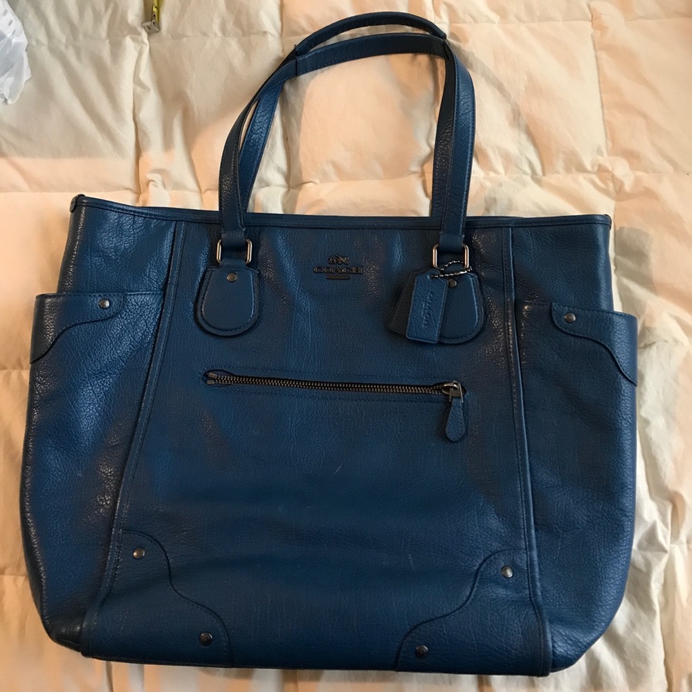 Coach tote in dark teal
