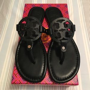 BRAND NEW Tory Burch matte black sandals