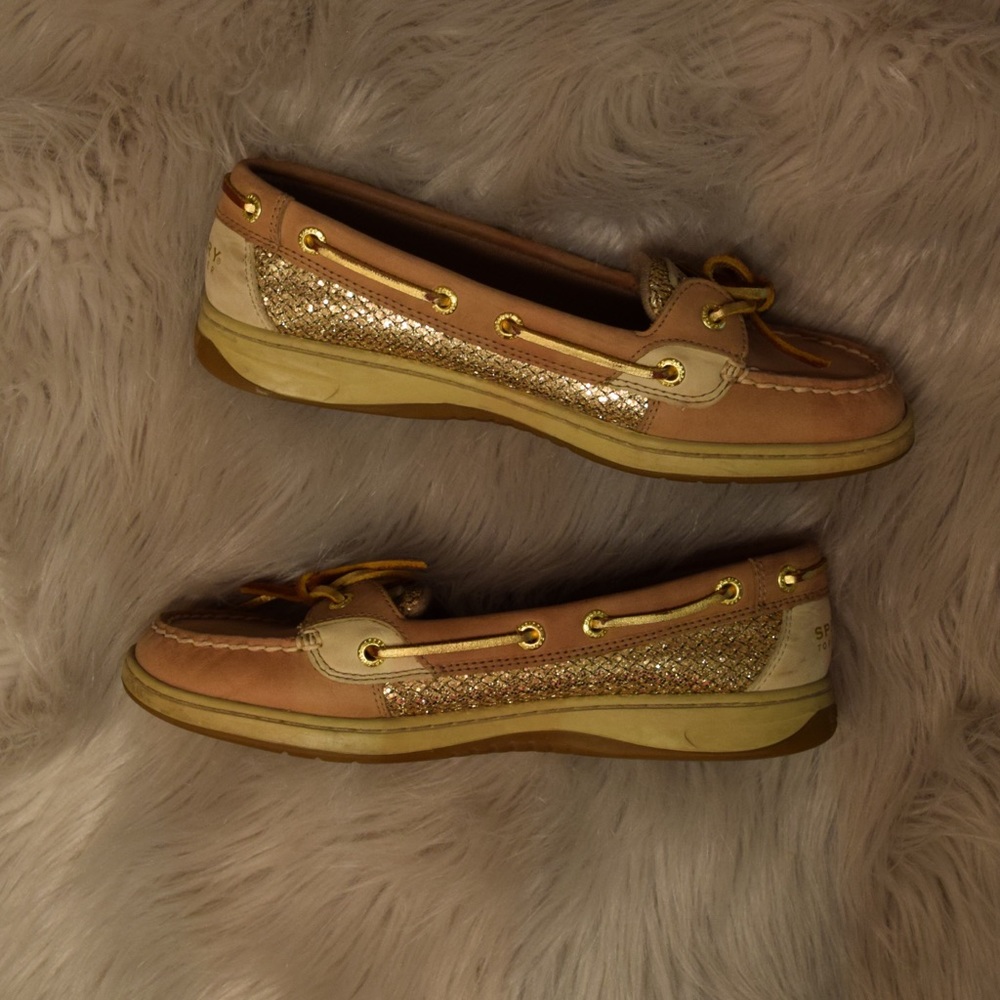 Sperry Topsider Gold Angelfish Boat Shoe Size 8