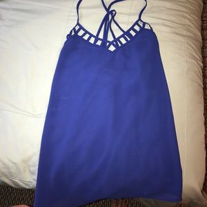 Women's blue tank