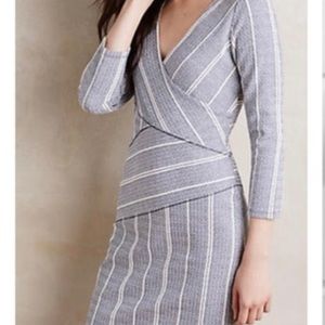 Anthropologie brand: Maeve wrapped striped dress