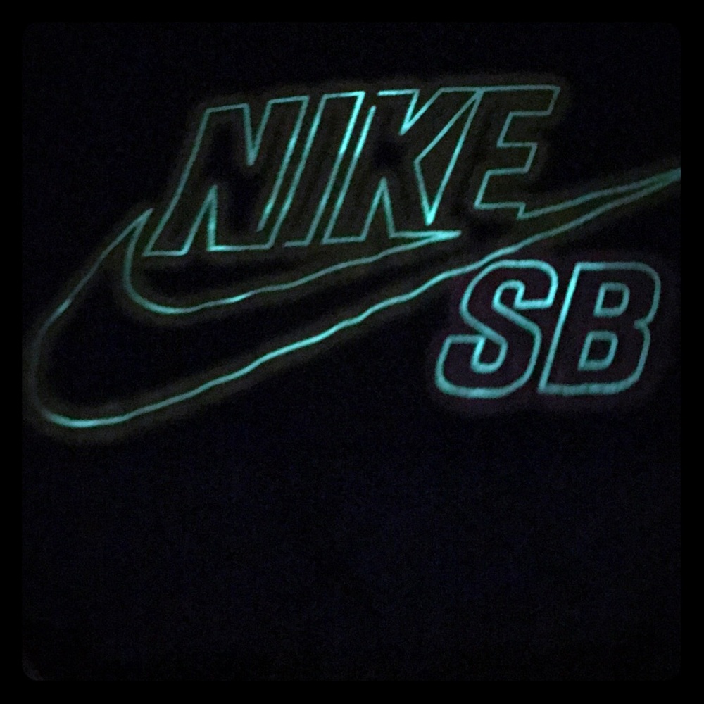 glow in the dark nike skateboard t-shirt